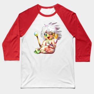 happy elf with a magic wizard staff Baseball T-Shirt